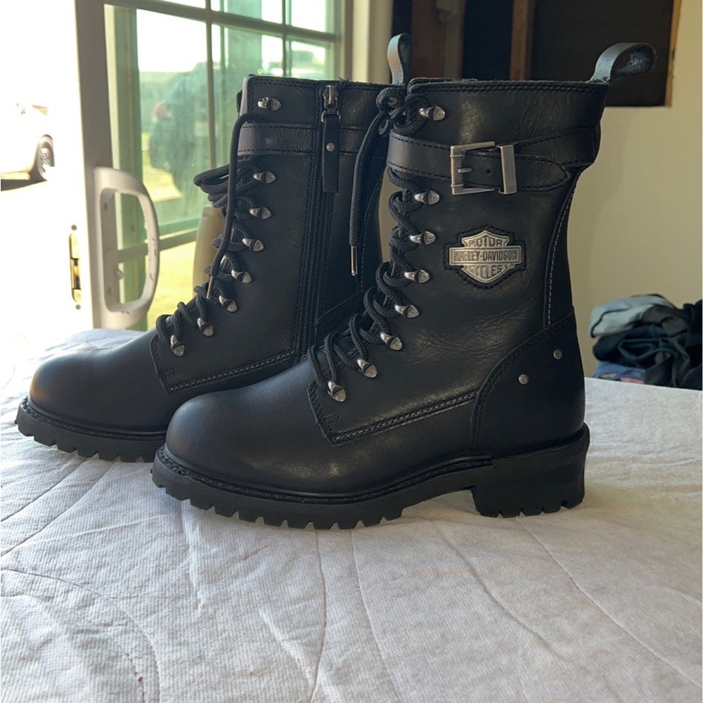Harley Davidson women combat boots Sz 8.5